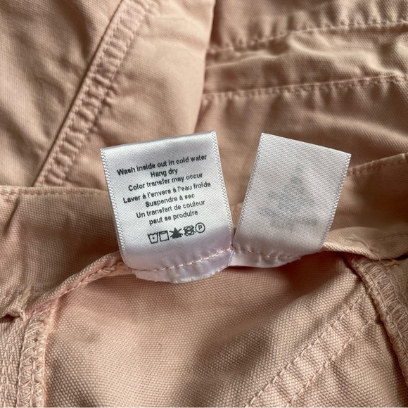 VERONICA BEARD Robbie Button-Front Canvas Cotton Rosewood Pink Shorts EUC Sz 26 - Picture 10 of 11